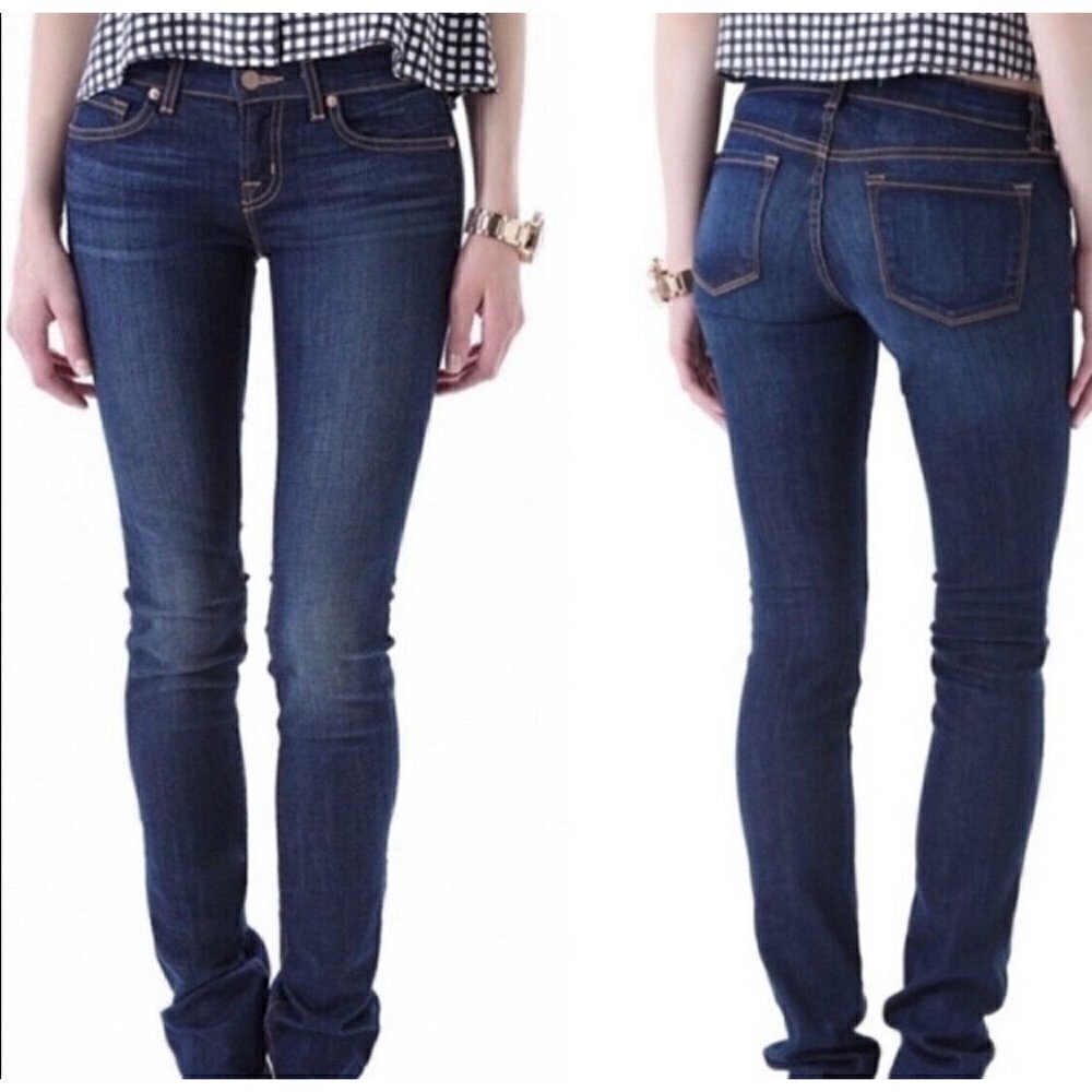 J Brand Womens 912 Skinny Jeans Pencil Stretch Denim Low Rise Blue Sz 26